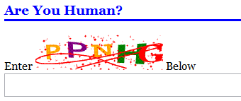 Example of CAPTCHA